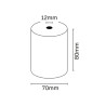 Oqonos Rollo de Papel Termico 80x70x12mm, Libre de BPA, FSC (5u.)