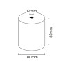 Oqonos Rollo de Papel Termico 80x80x12mm, Libre de BPA, FSC, 74.2 metros, 55 gramos (5u.)