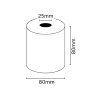 Oqonos Rollo de Papel Termico 80x80x25mm, Libre de BPA, FSC (5u.)