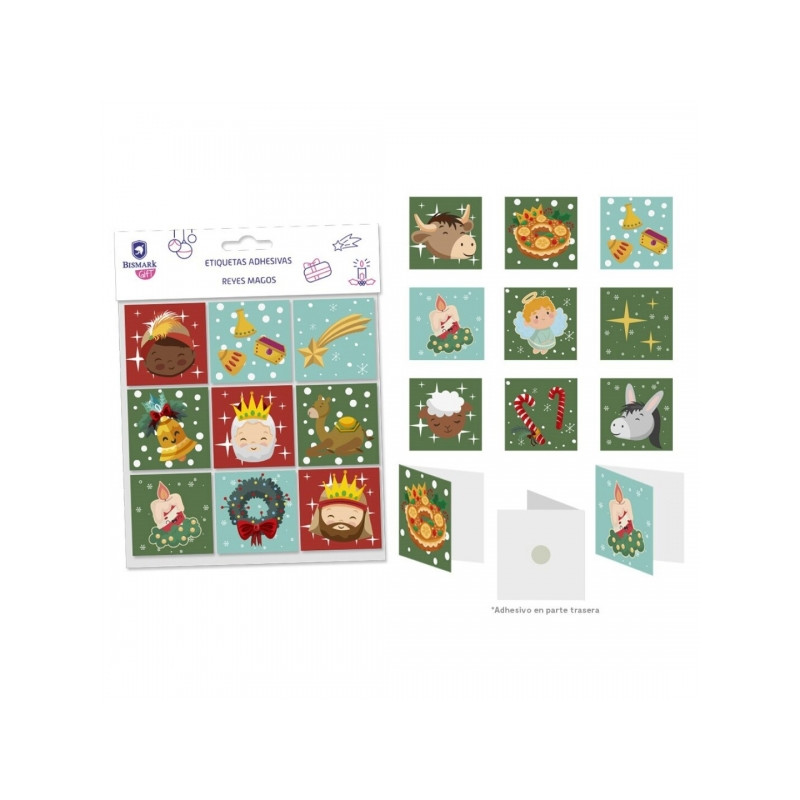 Bismark Pack de 9 Tarjetas de Felicitacion Navideña