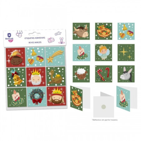 Bismark Pack de 9 Tarjetas de Felicitacion Navideña