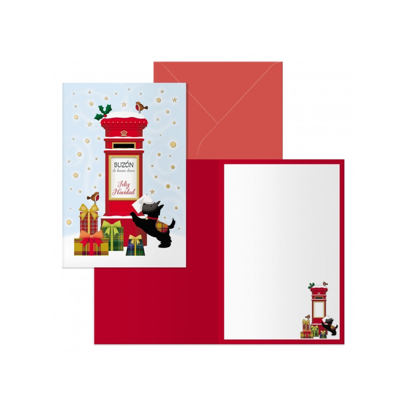 Dohe Buzon Pack de 6 Tarjetas de Felicitacion Navideña con Sobre