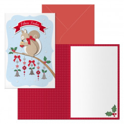 Dohe Ardilla Pack de 6 Tarjetas de Felicitacion Navideña con Sobre