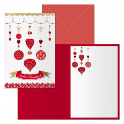 Dohe Carrusel Pack de 6 Tarjetas de Felicitacion Navideña con Sobre