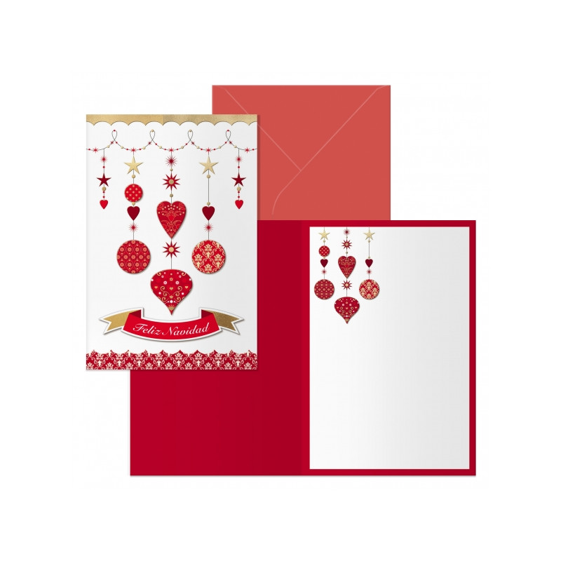 Dohe Carrusel Pack de 6 Tarjetas de Felicitacion Navideña con Sobre