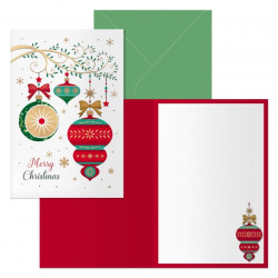 Dohe Cascabel Pack de 6 Tarjetas de Felicitacion Navideña con Sobre