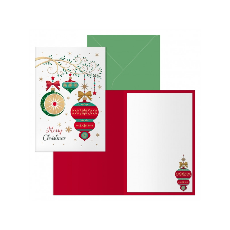 Dohe Cascabel Pack de 6 Tarjetas de Felicitacion Navideña con Sobre