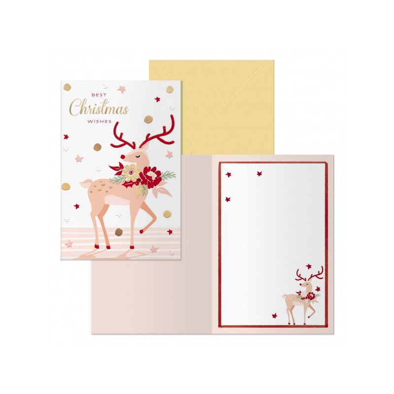 Dohe Nara Pack de 6 Tarjetas de Felicitacion Navideña con Sobre