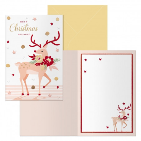 Dohe Nara Pack de 6 Tarjetas de Felicitacion Navideña con Sobre