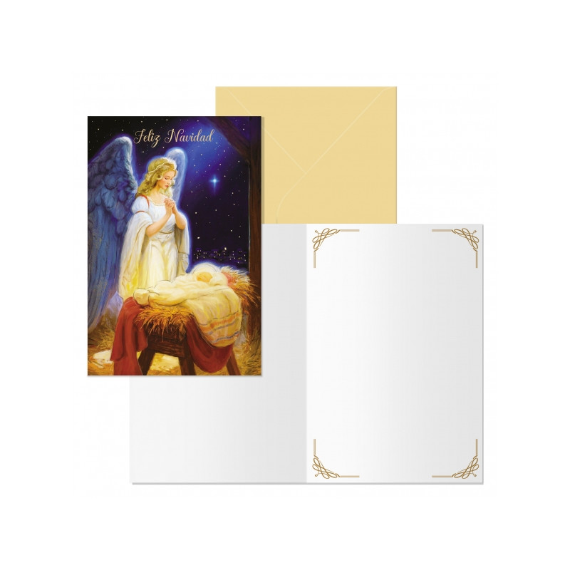 Dohe Angel Pack de 6 Tarjetas de Felicitacion Navideña con Sobre