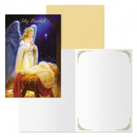 Dohe Angel Pack de 6 Tarjetas de Felicitacion Navideña con Sobre