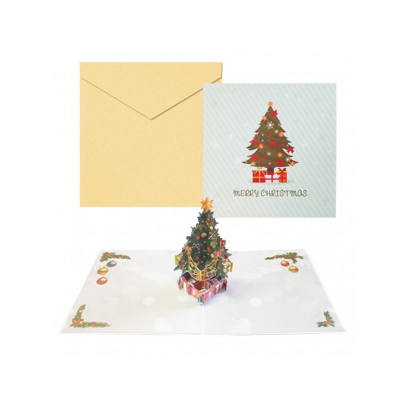 Dohe Christmas Tree Tarjeta 3D de Felicitacion Navideña con Sobre