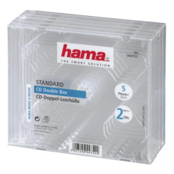 Hama Pack de 5 Cajas Dobles Vacias para CD/DVD