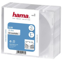 Hama Slim Pack de 10 Cajas Vacias para CD/DVD