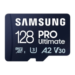 Samsung PRO Ultimate Tarjeta Micro SDXC 128GB UHS-I U3 A2 V30 con Adaptador SD