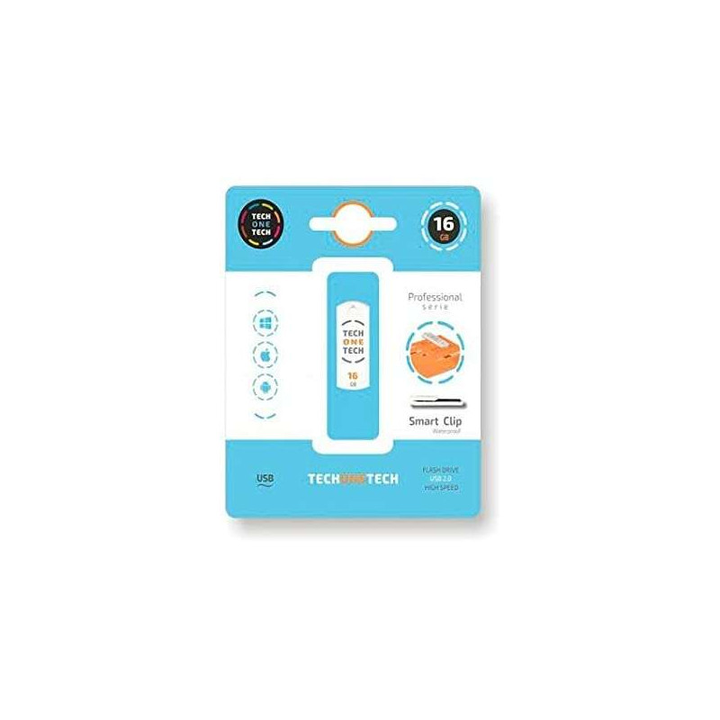 TechOneTech Pro Smart Clip Memoria USB 2.0 16GB (Pendrive)