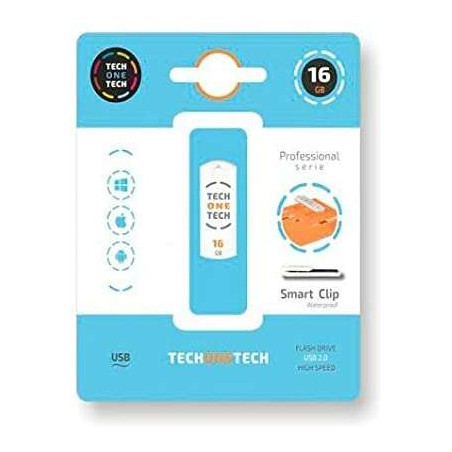 TechOneTech Pro Smart Clip Memoria USB 2.0 16GB (Pendrive)