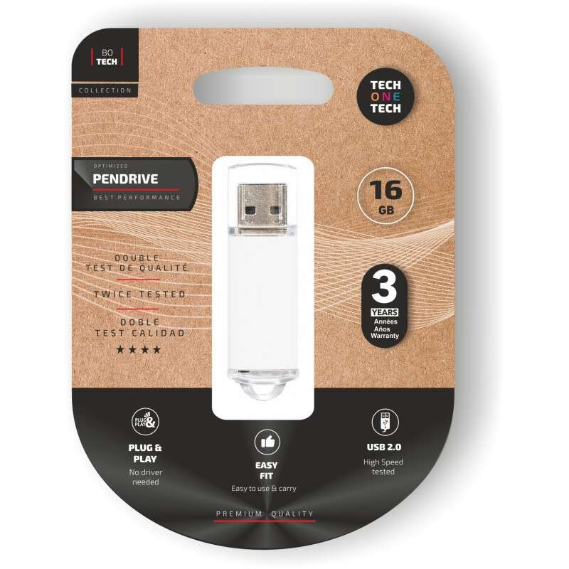 TechOneTech Basic Memoria USB 2.0 16GB (Pendrive) 16