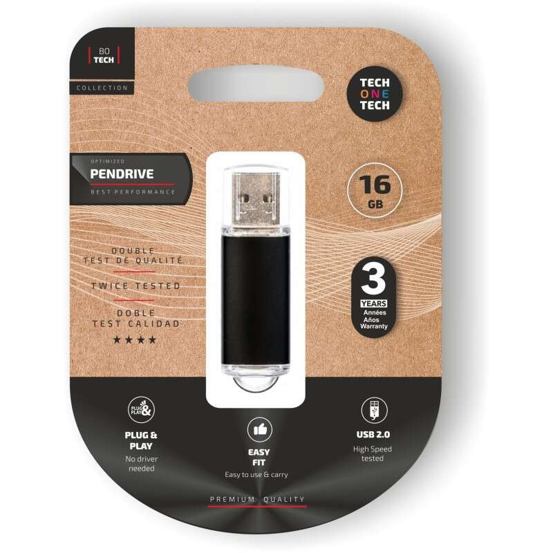 TechOneTech Basic Memoria USB 2.0 16GB (Pendrive) 16