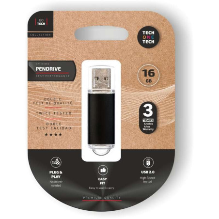 TechOneTech Basic Memoria USB 2.0 16GB (Pendrive) 16