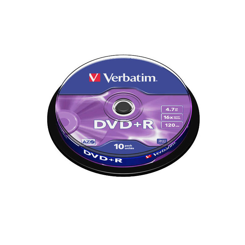 Verbatim DVD+R 16x 4.7GB (Tarrina 10 Uds)