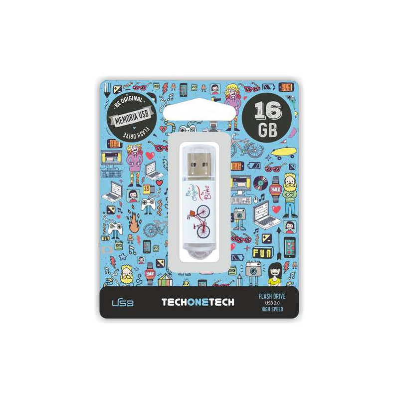 TechOneTech Be Bike Memoria USB 2.0 16GB (Pendrive)