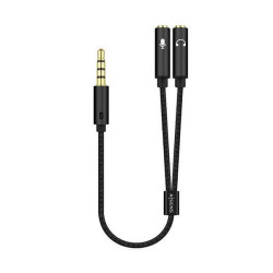 Aisens Cable Adaptador Audio JACK 3.5 4 Pines/M-2xJACK 3.5 3 Pines/H 0416