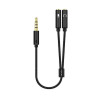 Aisens Cable Adaptador Audio JACK 3.5 4 Pines/M-2xJACK 3.5 3 Pines/H 0416