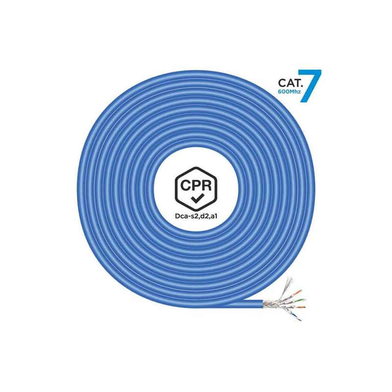 Aisens Bobina de Cable de Red RJ45 LSZH CPR Dca CAT.7 600 MHZ S/FTP AWG23