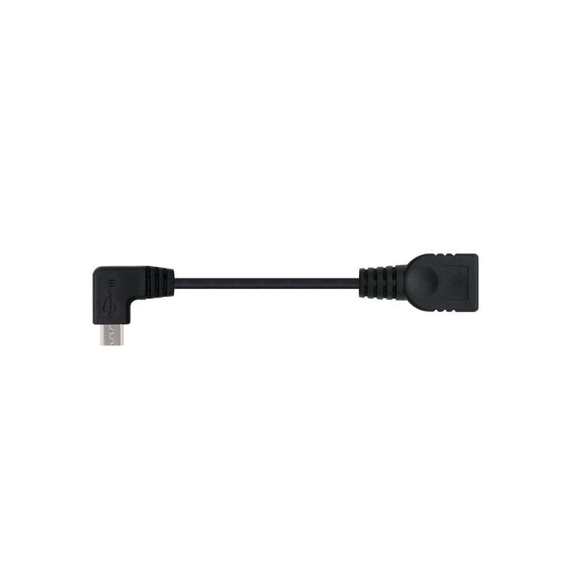 Nanocable Cable Micro USB 2.0 OTG Acodado Macho a USB-A Hembra 15cm