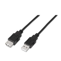 Aisens Cable Extension USB 2.0 Negro