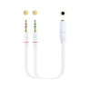 Nanocable Cable Adaptador Audio Jack 3.5mm Hembra 4 Pines a 2x Jack 3.5mm Macho 3 Pines 0.20m