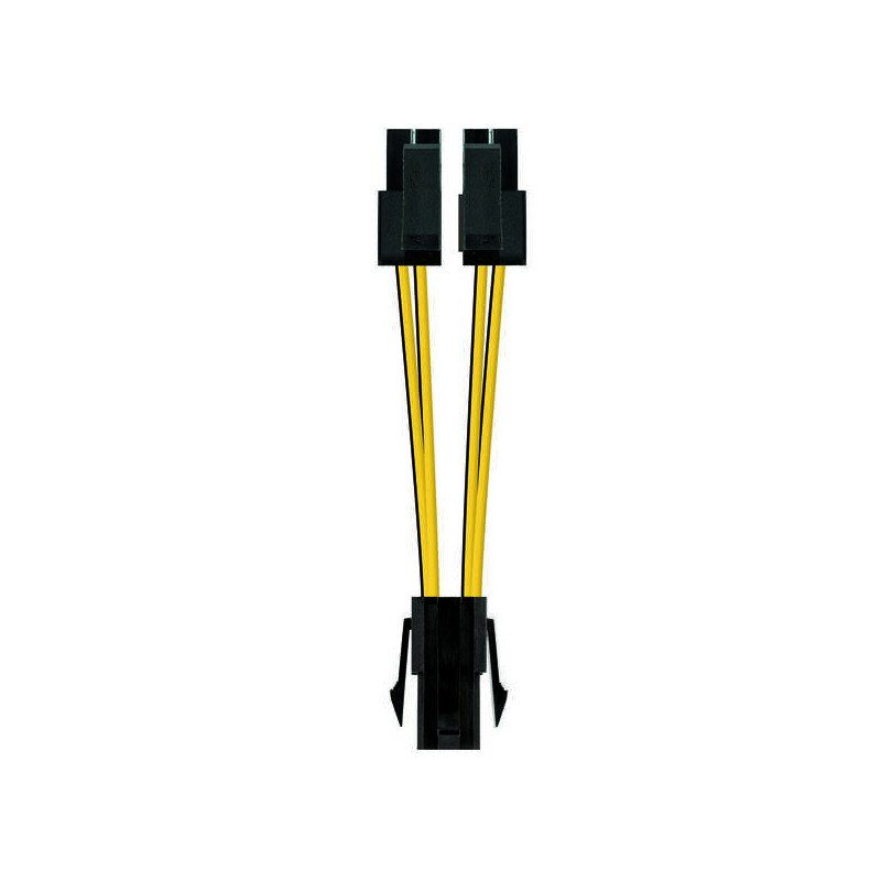Nanocable Cable de Alimentacion para Microprocesador 4pin Hembra a 4+4pines Macho 0.15m