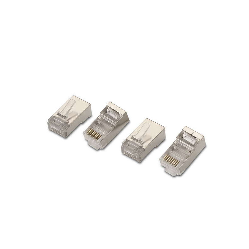 Aisens Pack de 10 Conectores RJ45 8 Hilos FTP Cat.6 AWG24