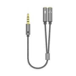 Aisens Cable Adaptador Audio JACK 3.5 4 Pines/M-2xJACK 3.5 3 Pines/H 0415