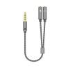 Aisens Cable Adaptador Audio JACK 3.5 4 Pines/M-2xJACK 3.5 3 Pines/H 0415