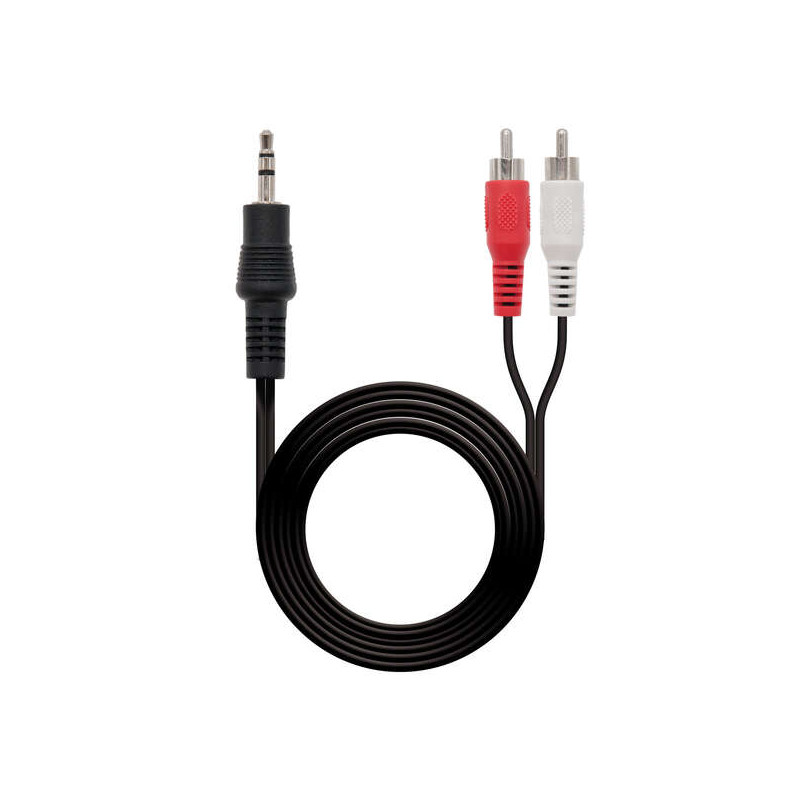 Nanocable Cable Audio Estereo Jack 3.5mm Macho a 2x RCA Macho 3m