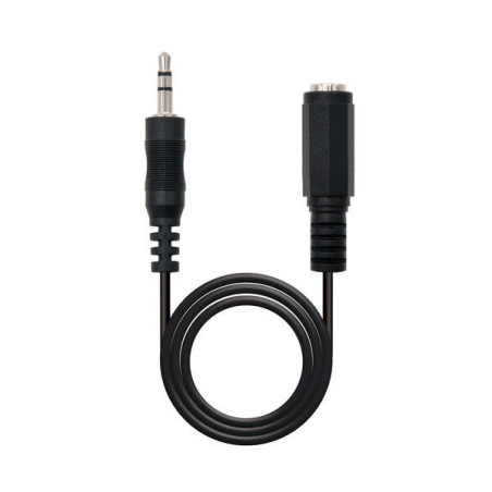 Nanocable Cable Audio Estereo Jack 3.5mm Macho a Jack 3.5mm Hembra 5m