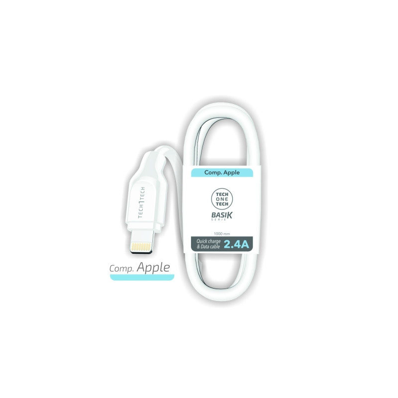 TechOneTech Cable BASIK USB-A Macho a Lightning 1m
