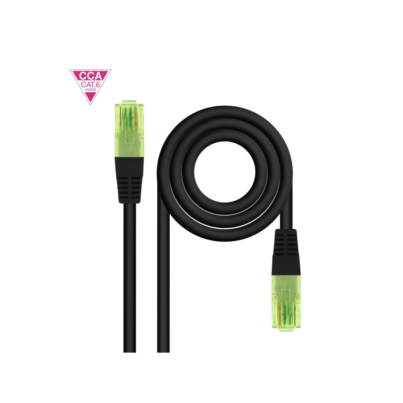 Nanocable Cable Red Latiguillo Cat.6 UTP AWG26 CCA BK
