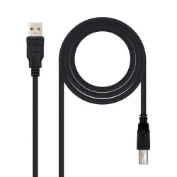 Nanocable Cable de Impresora USB-A 2.0 Macho a USB-B Macho 3m BK