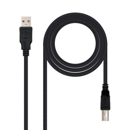 Nanocable Cable de Impresora USB-A 2.0 Macho a USB-B Macho 3m BK
