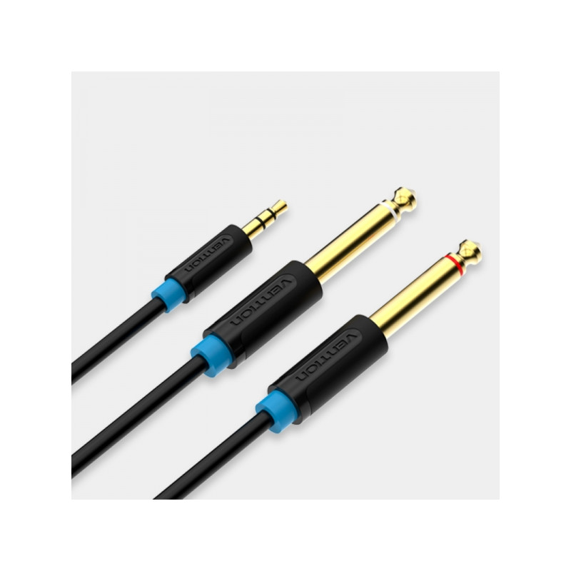 Vention Cable Estereo Jack 3.5 Macho a 2x Jack 6.5 Macho