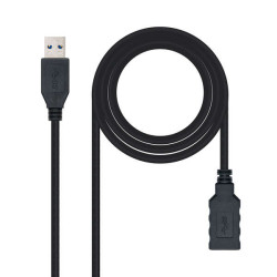 Nanocable Cable USB-A 3.0 Macho a USB-A Hembra 2m BK