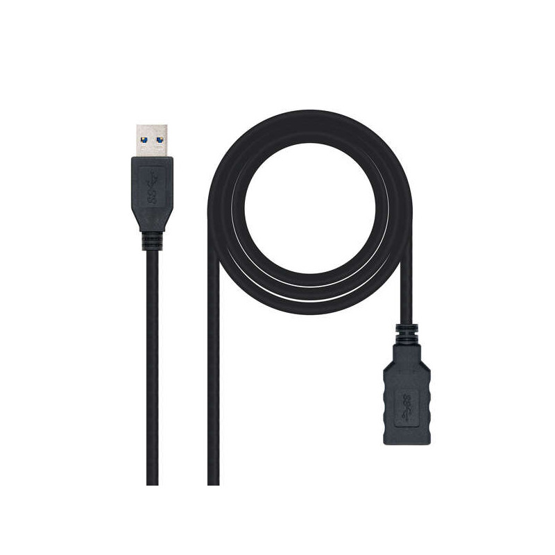 Nanocable Cable USB-A 3.0 Macho a USB-A Hembra 2m BK