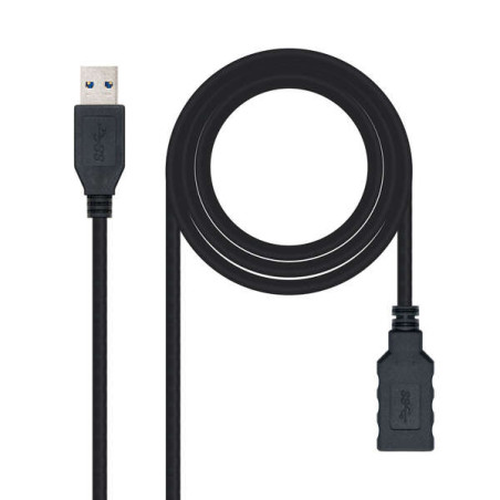 Nanocable Cable USB-A 3.0 Macho a USB-A Hembra 2m BK