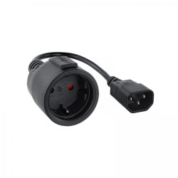 Nanocable Cable Adaptador de Corriente para SAIS C14/M a CEE7/H 16A 0.5m