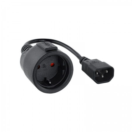 Nanocable Cable Adaptador de Corriente para SAIS C14/M a CEE7/H 16A 0.5m