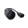 Nanocable Cable Adaptador de Corriente para SAIS C14/M a CEE7/H 16A 0.5m
