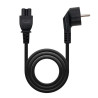 Nanocable Cable de Alimentacion CEE7 Acodado Macho a M-C5 Hembra Trebol 1.50m